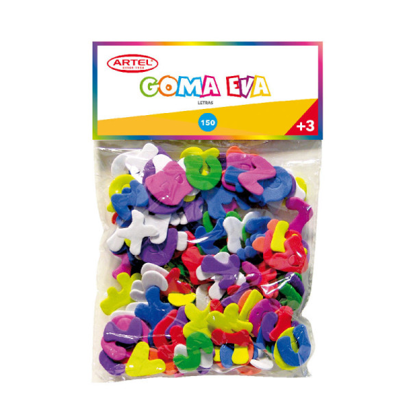GOMA EVA DE LETRAS 150UNI
