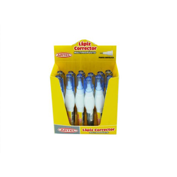 LAPIZ CORRECTOR x12 UNI PTA METALICA , ARTEL
