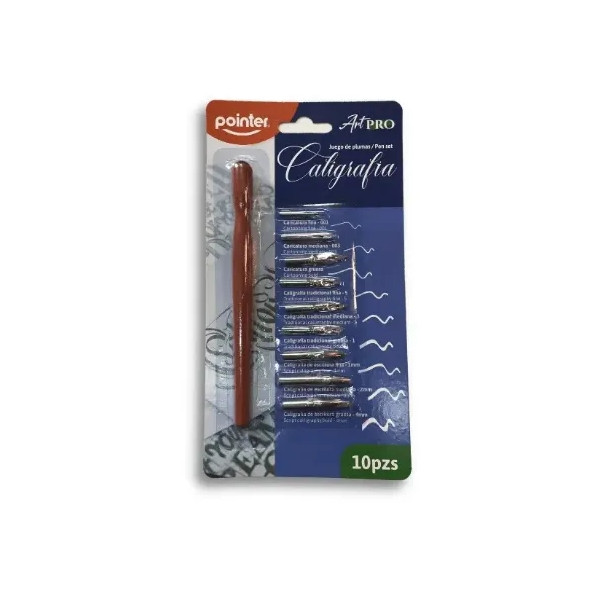 JUEGO DE PLUMAS CALIGRAFIA 10PZAS, POINTER