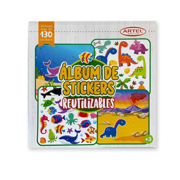 ALBUM DE 130 STICKERS REUTILIZABLES ARTEL