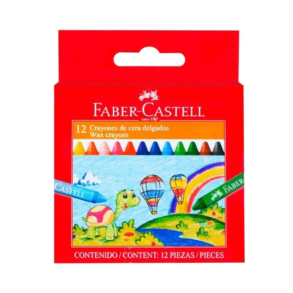 CRAYONES DE CERA JUMBO x12UNI, FABER-CASTELL