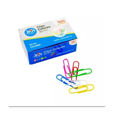 CLIPS COLORES 33MM 100...
