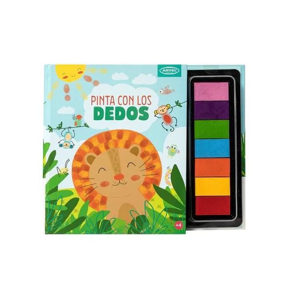 Libro de dibujos con huellas dactilares.