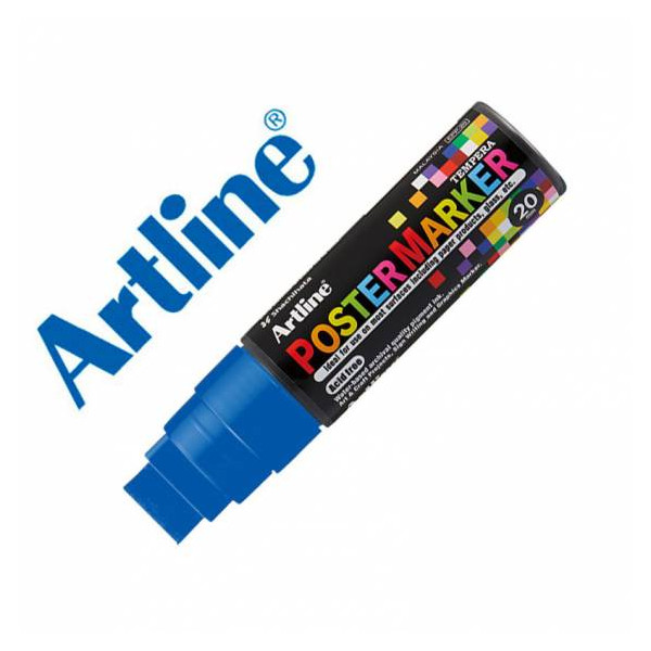 Marcador Poster Marker 20mm Azul, Artline.