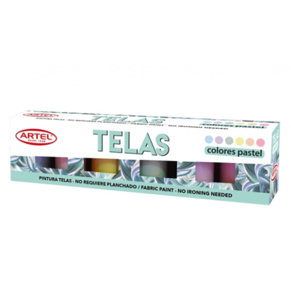 PINTURA PARA TELA PASTEL 6 COLORES