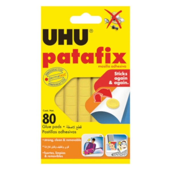 Pegamento Uhu Patafix Masilla Adhesiva Color Amarillo