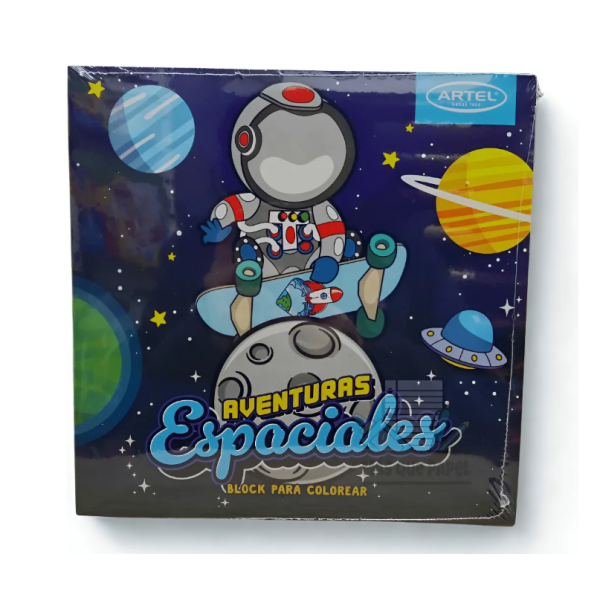 Block Para Colorear Aventuras Espaciales, Artel