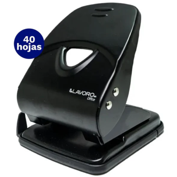 Perforadora Grande Metal 40 Hjs Negro Lavoro