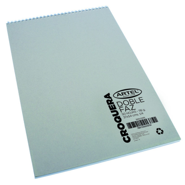CROQUERA DOBLE FAZ 50 HOJAS 1/4 37X54CM