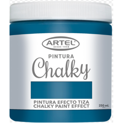 PINTURA EFECTO TIZA AZUL...