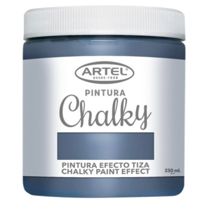 PINTURA EFECTO TIZA AZUL...