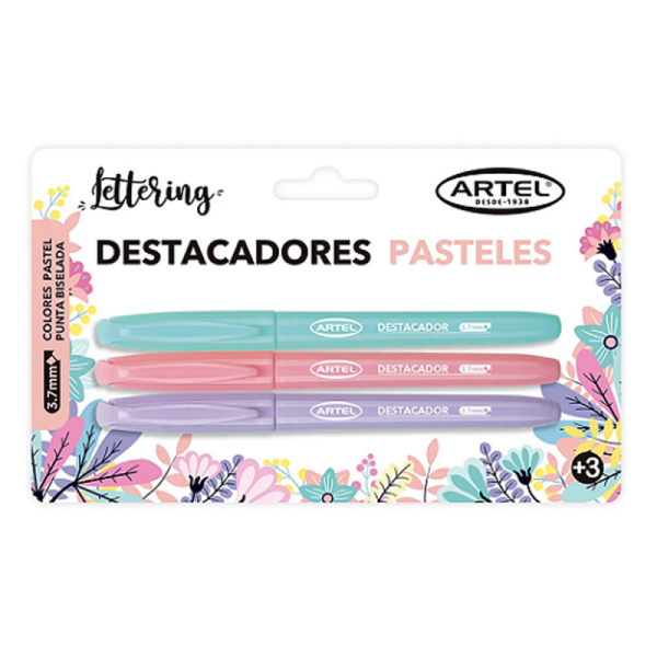 DESTACADORES x3uni PASTELES, ARTEL