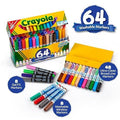 MARCADORES LAVABLES 64 UNIDADES CRAYOLA