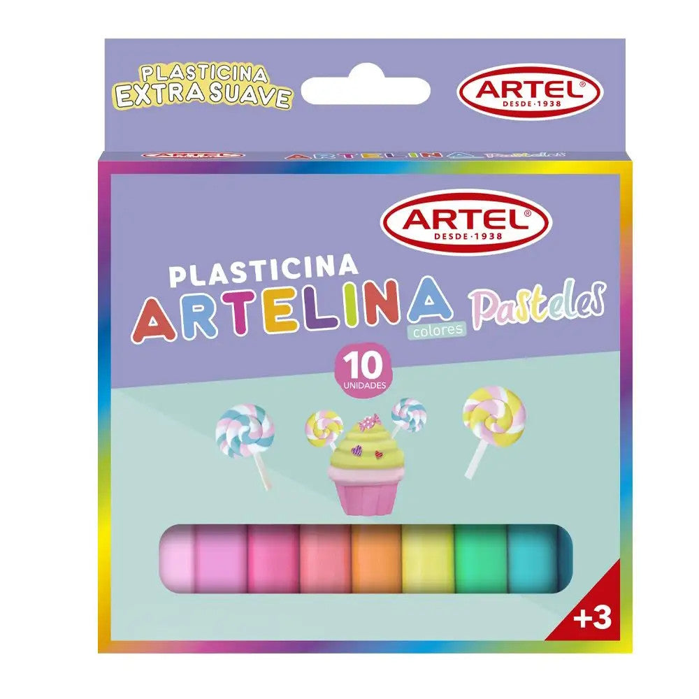 PLASTICINA ARTELINA 10 COLORES PASTELES ARTEL