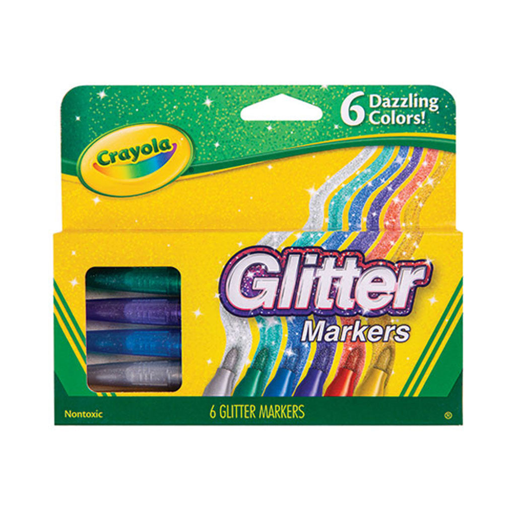 MARCADORES GLITTER 6 UNIDADES CRAYOLA