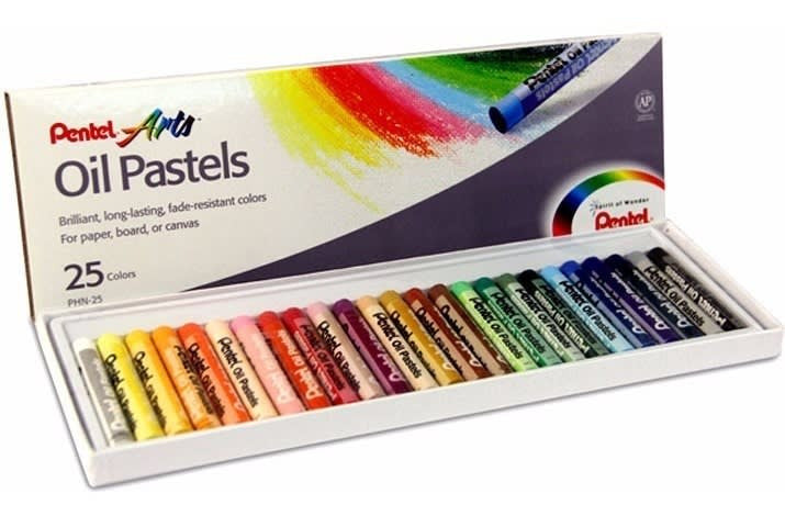CRAYONES OLEO-PASTEL 25 COLORES PENTEL