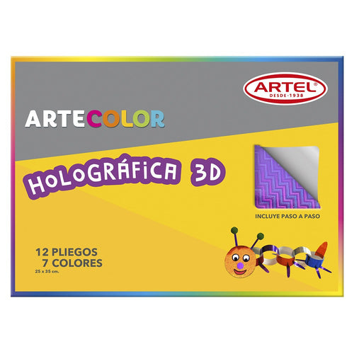 BLOCK PAPEL HOLOGRAFICO 3D ARTEL