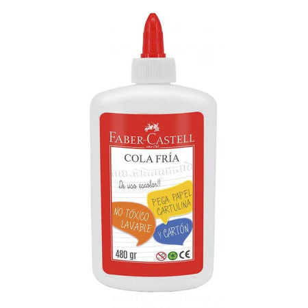 COLA FRIA ESCOLAR 480G FABER-CASTELL