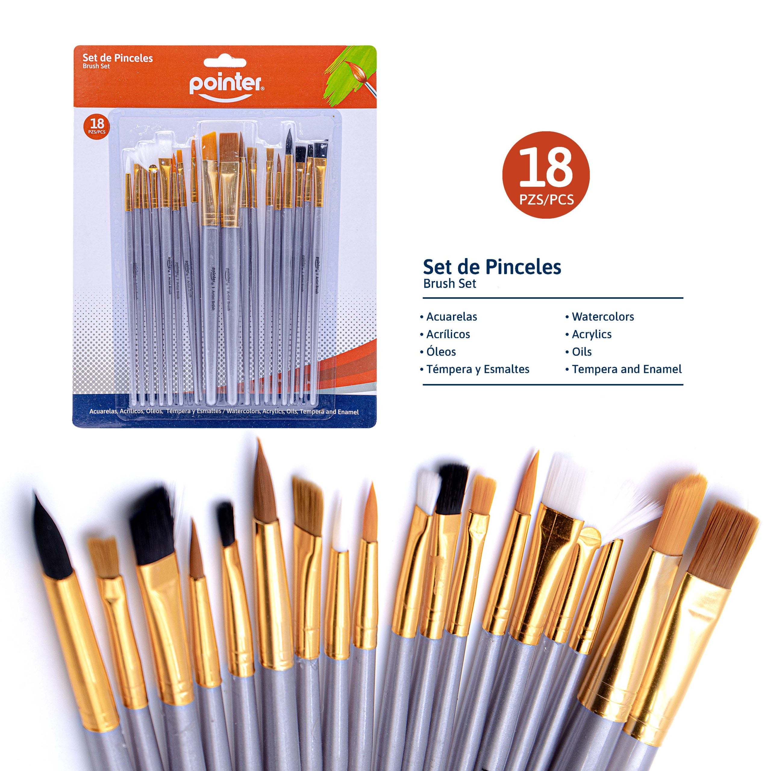 SET DE PINCELES 18 PIEZAS POINTER