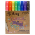 8 MARCADORES LETTERING EFECTO PLATEADO, ARTEL