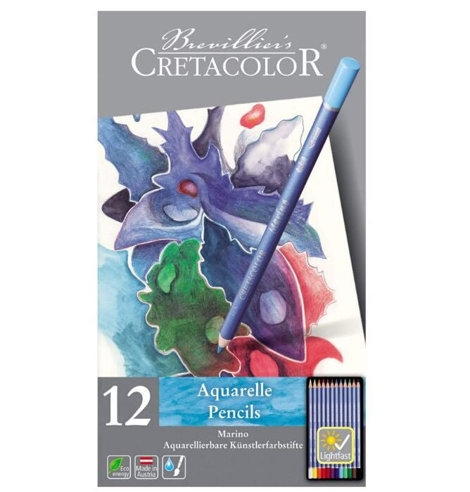 LAPICES DE 12 COLORES ACUARELABLES PARA ARTISTAS CRETACOLOR