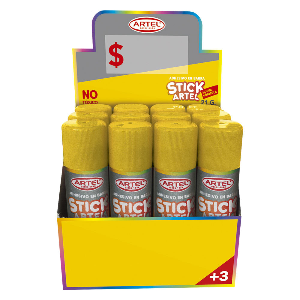 CAJA x 12 UNI ADHESIVO EN BARRA 21 G ARTEL