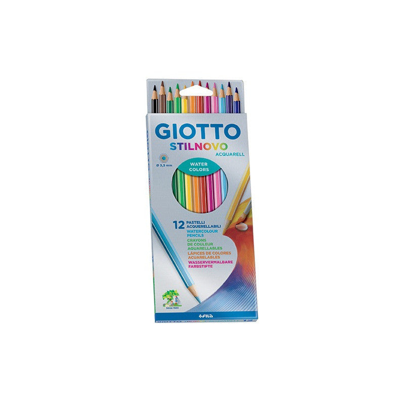 LAPICES 12 COLORES GIOTTO STILNOVO ACUARELABLE