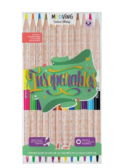 LAPICES 12 COLORES MOOVING INSEPARABLES