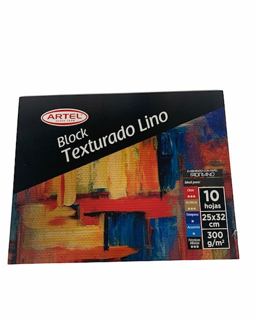 BLOCK TEXTURADO LINO 300GR 25X32CM ARTEL