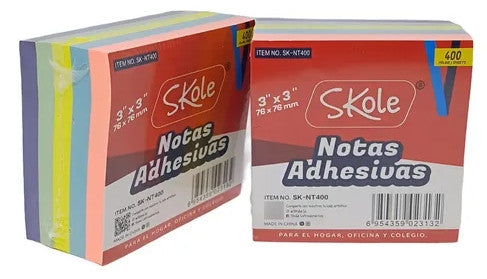 POS IT-NOTA ADHESIVA 5 COLORES PASTELES 400 HJAS
