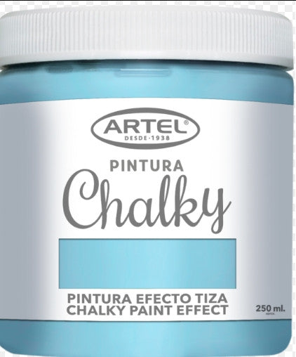 PINTURA EFECTO TIZA  TURQUESA 250ML, ARTEL
