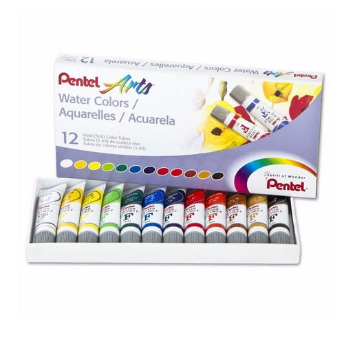 ACUARELAS PROFESIONALES 12 COLORES 5ML,PENTEL