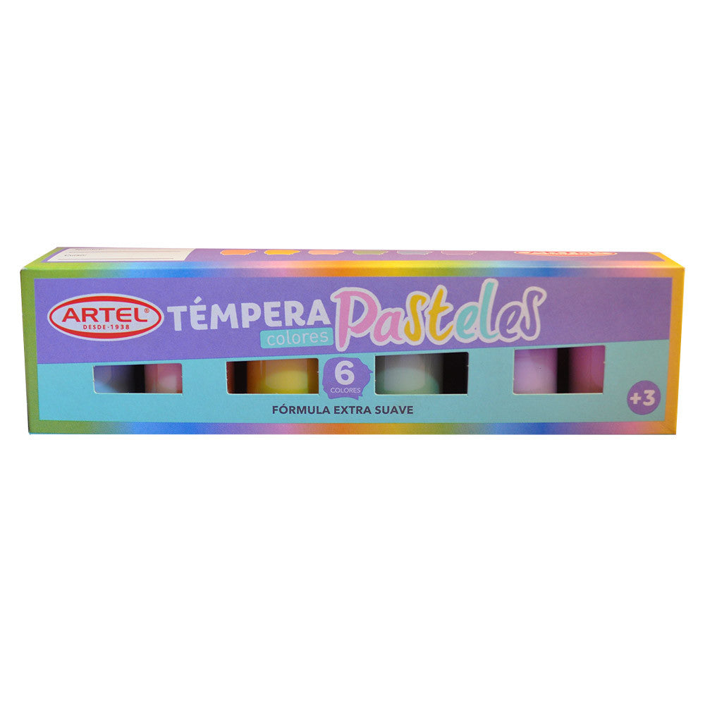 TEMPERAS PASTELES 6 COLORES