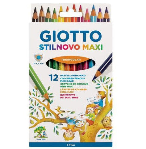 LAPIZ STILNOVO MAXI DE COLORES x12uni, GIOTTO