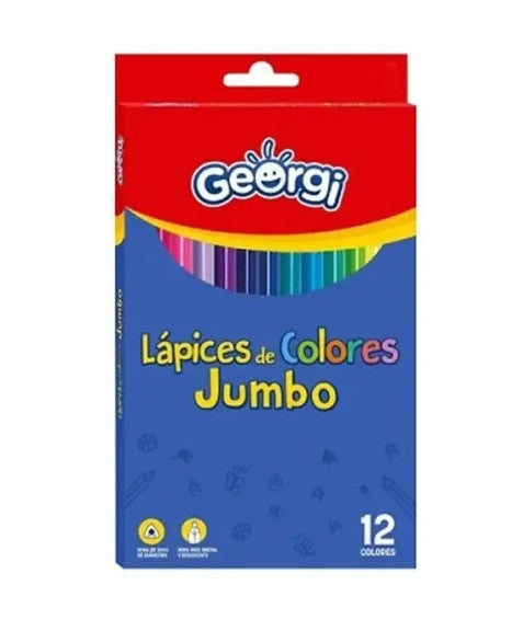 LAPICES DE COLORES JUMBO 12UNI, GEORGI