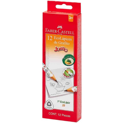 12 ECOLAPICES GRAFITO JUMBO- FABER-CASTELL