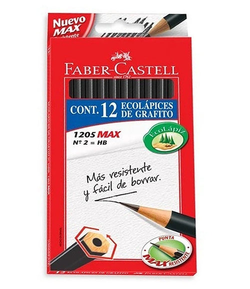 12 ECOLAPICES GRAFITO HEXAGONAL. FABER-CASTELL