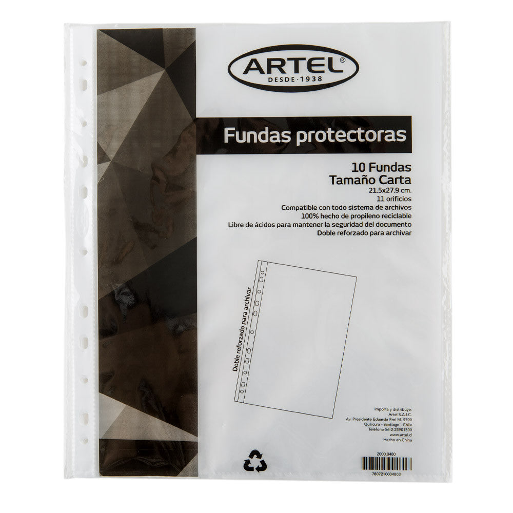 FUNDAS PROTECTORAS X10 UNIDADES CARTA