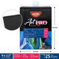 CROQUERA ART PRO HOJAS EN NEGRO 9X12"