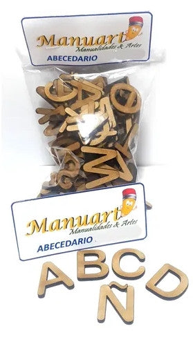 Pack 59 Letras De Madera Aprendizaje Incluye Ñ