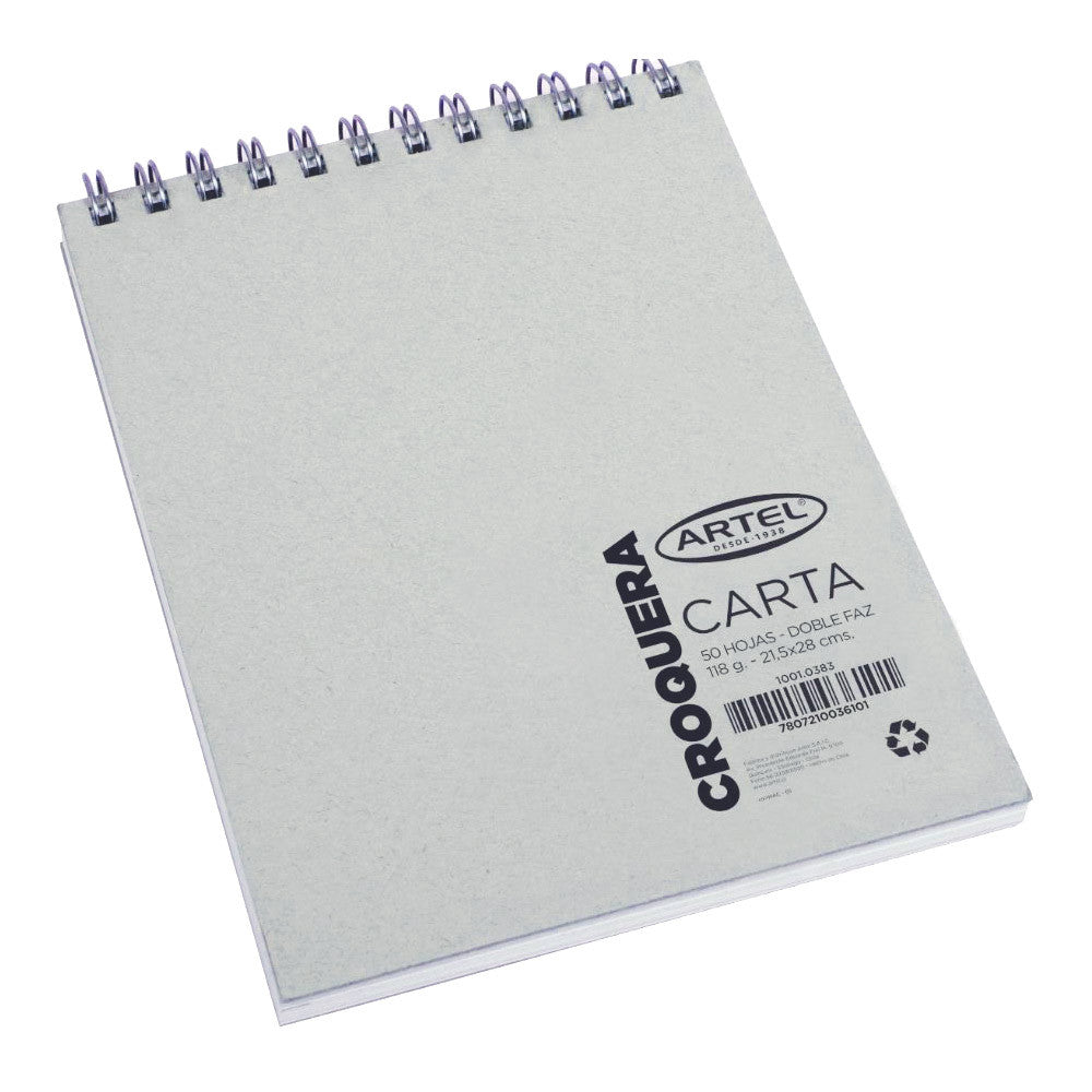 Croquera Carta Doble Faz 50 Hjas 21,5x28cm, Artel