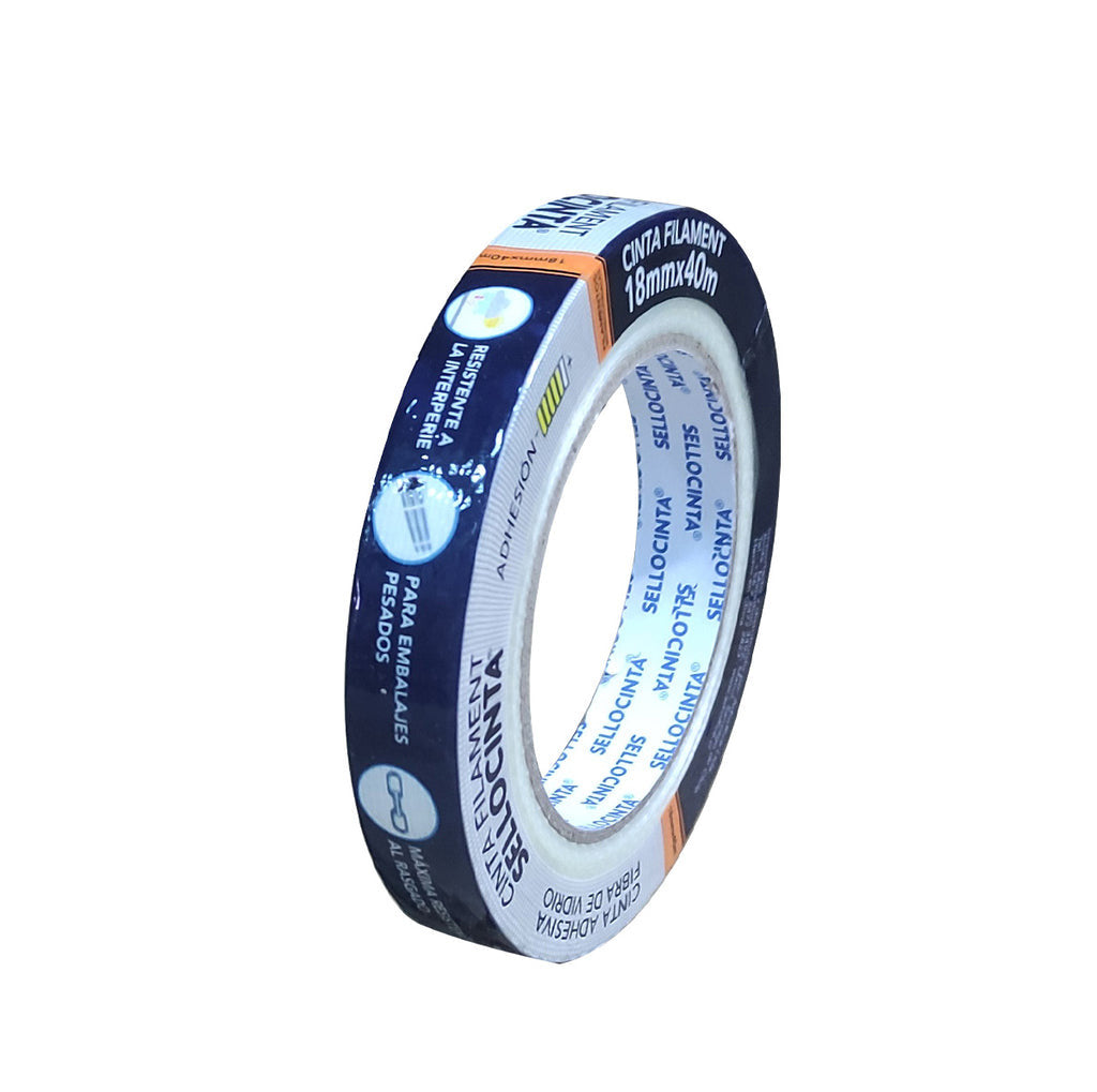 CINTA REFORZADA CON FIBRA DE VIDRIO 18MM X40METROS