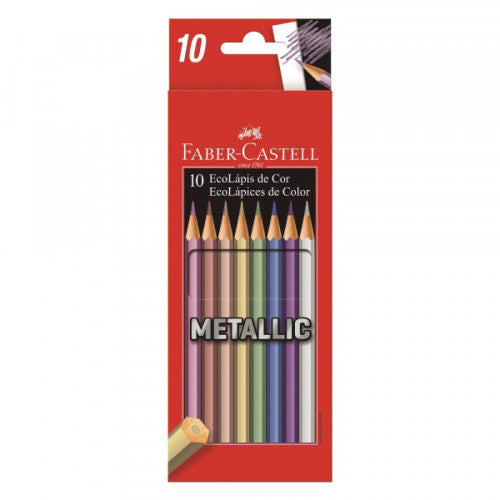 LAPICES DE COLORES METALICO X10 COLORES FABER CASTELL