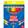 LAPICES DE COLORES MEGA PROARTE + SACAPUNTA