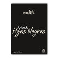 Block hojas negras 20 hojas, proarte.