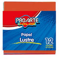 PAPEL LUSTRE 24 UNIDADES X12 COLORES 10X10CM PROARTE