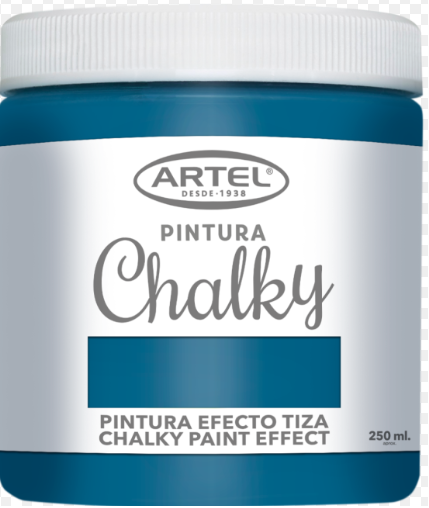 PINTURA EFECTO TIZA AZUL LAGUNA 250ML, ARTEL