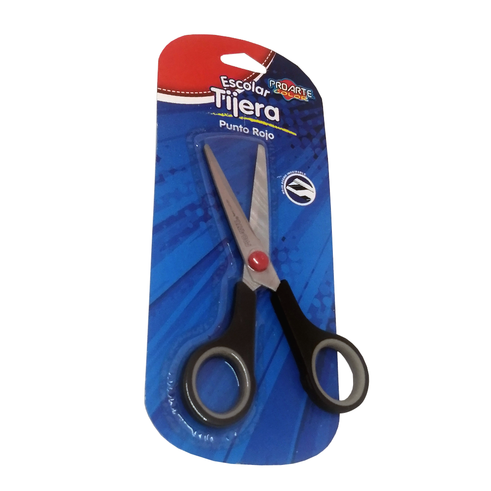 TIJERA ESCOLAR PUNTO ROJO 14CM, PROARTE