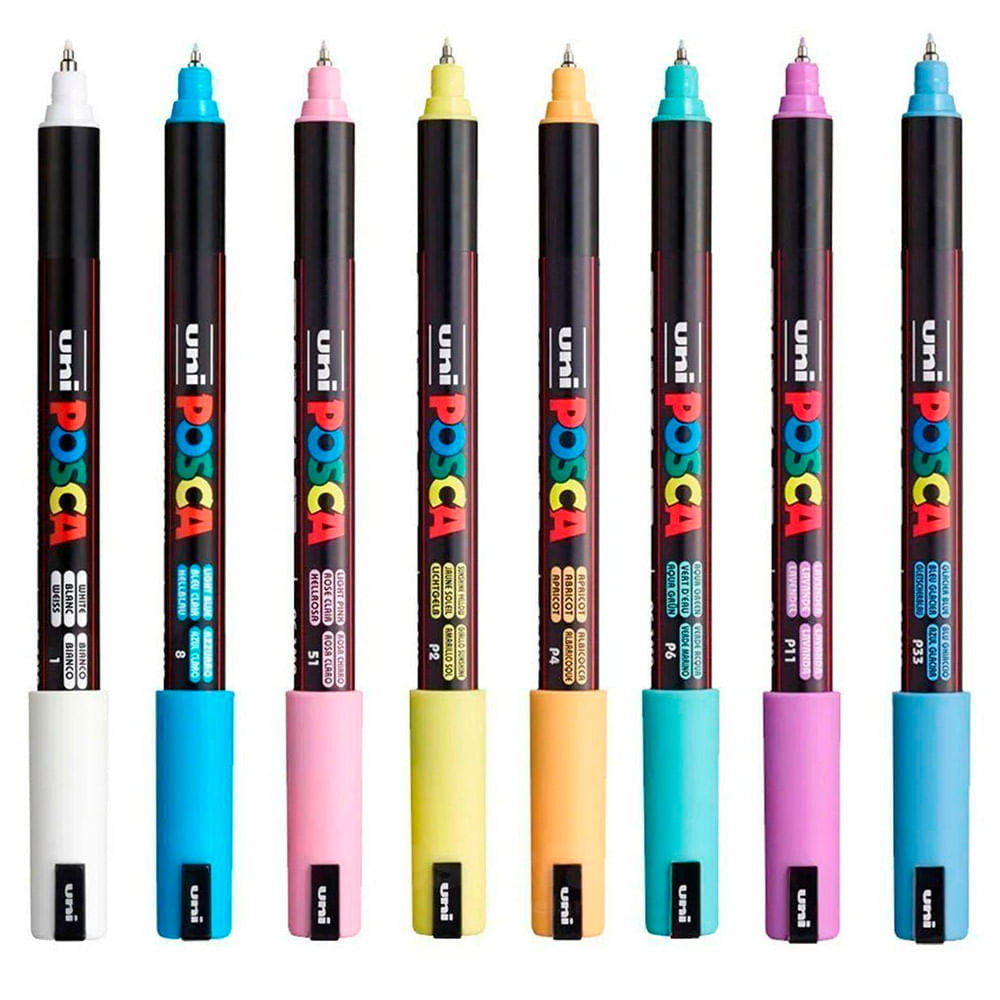MARCADORES POSCA 1MR 8COLORES PASTEL