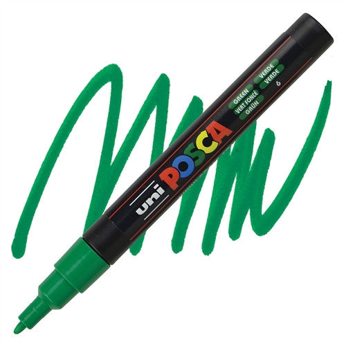 MARCADORES ACRILICOS FINOS UNI-POSCA PC-3M VERDE